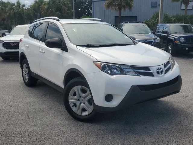 2015 Toyota RAV4 LE, White, side view