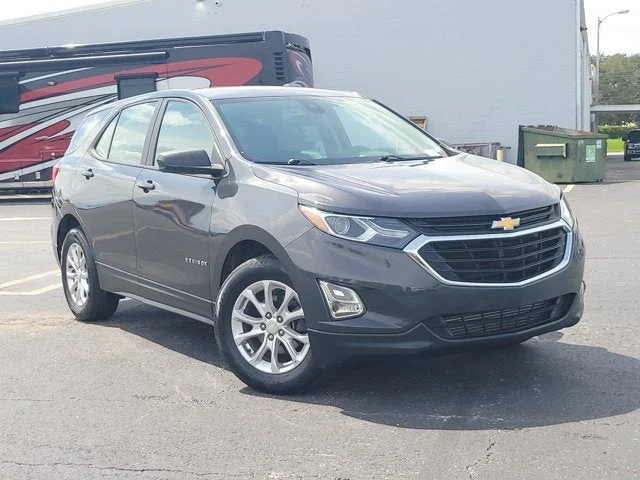 2020 Chevrolet Equinox LS, Nightfall Gray Metallic, front three-quarter view