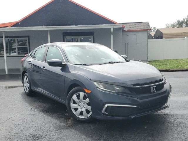 2020 Honda Civic Sedan LX, Blue, side view